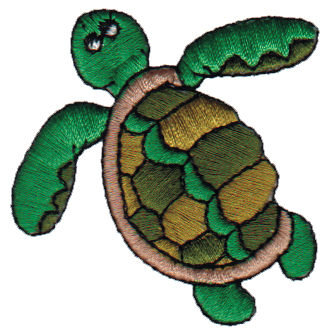 Embroidery Design: Sea Turtle2.07" x 2.12"