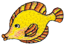 Embroidery Design: Kissing Fish1.67" x 1.11"