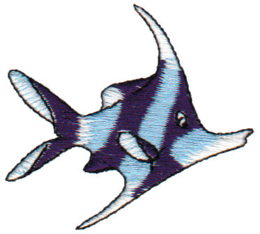 Embroidery Design: Angel Fish2.45" x 1.71"