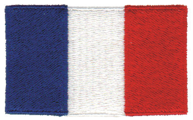 Embroidery Design: France2.53" x 1.52"