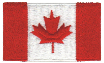 Embroidery Design: Canada2.54" x 1.52"