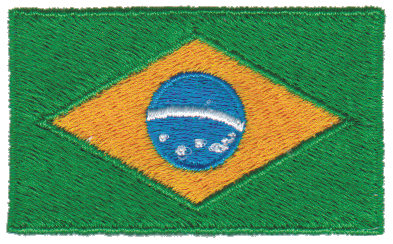 Embroidery Design: Brazil2.54" x 1.52"