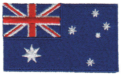 Embroidery Design: Australia2.54" x 1.52"