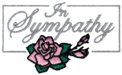 Embroidery Design: In Sympathy3.81" x 2.33"