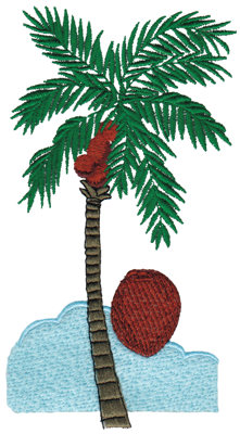 Embroidery Design: Palm Tree3.71" x 6.76"