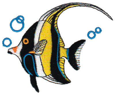Embroidery Design: Angel Fish4.32" x 3.37"