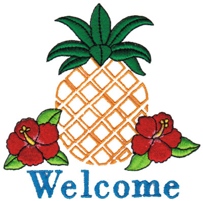 Embroidery Design: Island Welcome4.08" x 4.05"