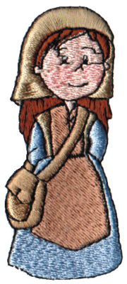 Embroidery Design: Noah's Wife1.46" x 3.11"