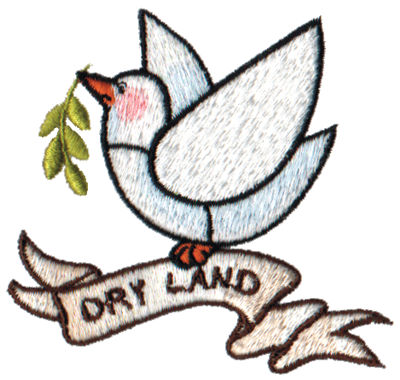 Embroidery Design: Dry Land - Dove3.01" x 2.85"
