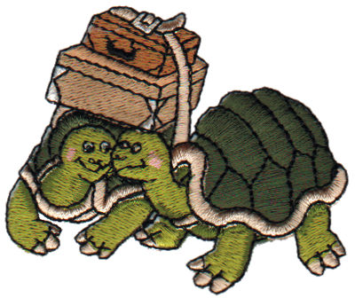 Embroidery Design: 2 Turtles2.96" x 2.40"