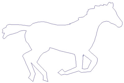Embroidery Design: Reverse App Horse6.89" x 4.57"