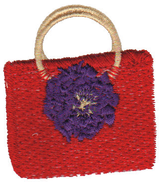 Embroidery Design: Red Purse2.08" x 2.31"
