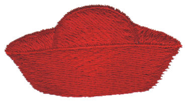 Embroidery Design: Red Hat 22.39" x 1.21"
