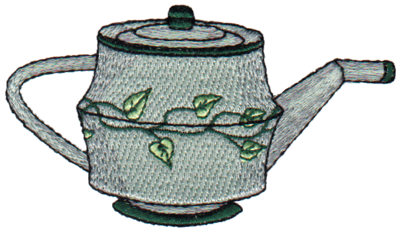 Embroidery Design: Leaf Teapot3.83" x 2.16"