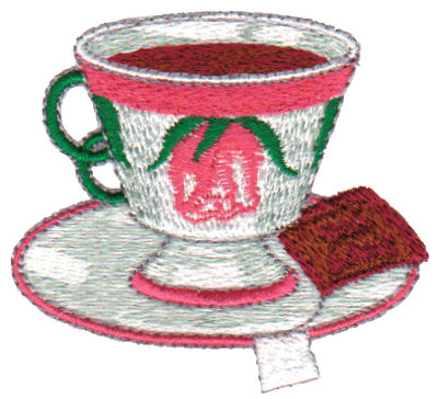 Embroidery Design: Rose Teacup2.65" x 2.34"