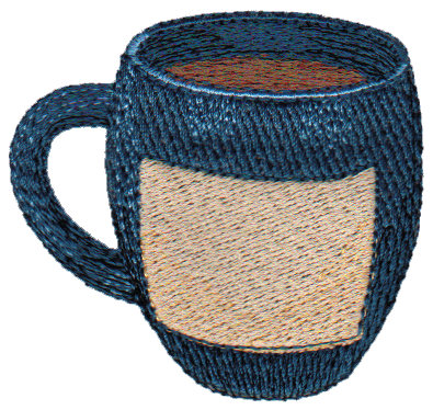 Embroidery Design: Cup of Java2.52" x 2.38"