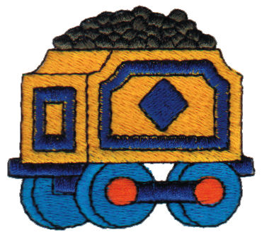 Embroidery Design: Coal Cart2.55" x 2.11"