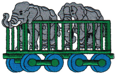 Embroidery Design: Elephant Cage3.92" x 2.45"
