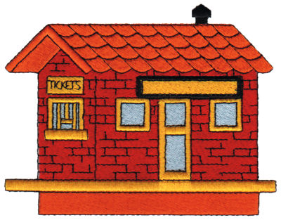 Embroidery Design: Train Station5.05" x 3.94"