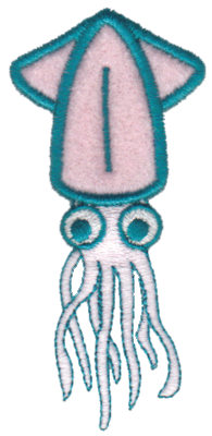 Embroidery Design: Squid Applique1.96" x 3.18"
