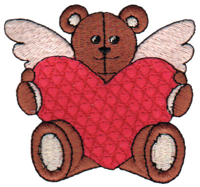 Embroidery Design: Bear with Heart3.04" x 2.82"