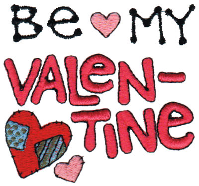 Embroidery Design: Be My Valentine3.08" x 2.87"