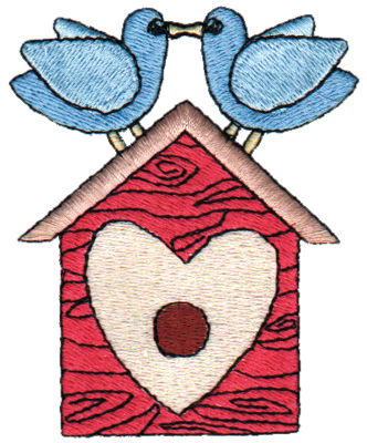Embroidery Design: Lovely Birdhouse2.47" x 2.97"