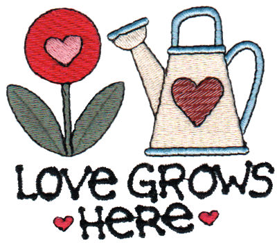 Embroidery Design: Love Grows Here3.30" x 2.84"