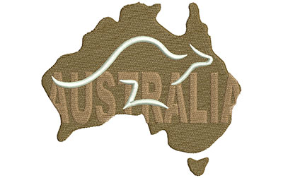 Embroidery Design: Australian Logo Lg 5.01w X 4.37h