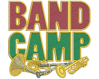 Embroidery Design: Band Camp March Lg 4.53w X 4.28h