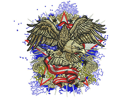 Embroidery Design: American Eagle Fashion Lg 5.51w X 5.62h