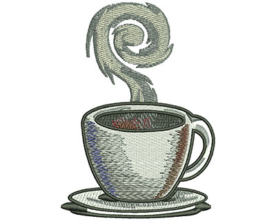 Embroidery Design: Coffee Cup Lg 2.82w X 3.97h