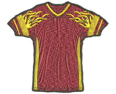 Embroidery Design: Flamed Jersey Lg 4.40w X 3.98h