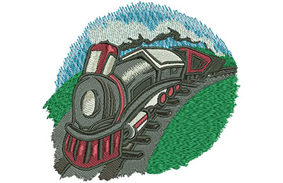 Embroidery Design: Kids Train Lg 4.61w X 4.27h
