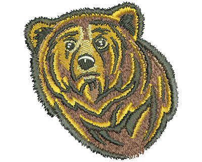 Embroidery Design: Bear Head Lg 3.87w X 3.97h