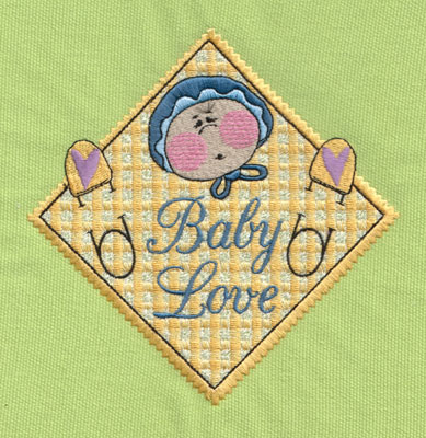Embroidery Design: Baby Love 15.42" x 5.45"