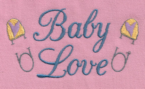 Embroidery Design: Baby Love 34.98" x 2.60"