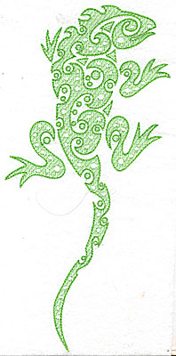 Embroidery Design: Iguana 4.79w X 10.31h