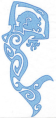 Embroidery Design: Mermaid 4.87w X 10.72h