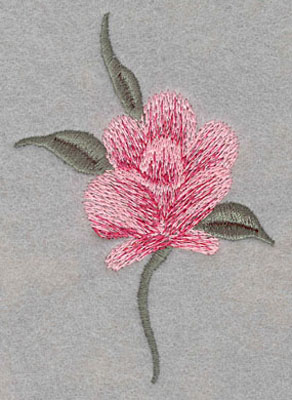 Embroidery Design: Single Rose Large2.75w X 4.0h