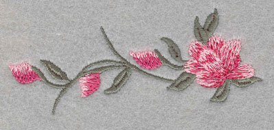 Embroidery Design: Rose with Three Buds Large4.0w X 1.52h