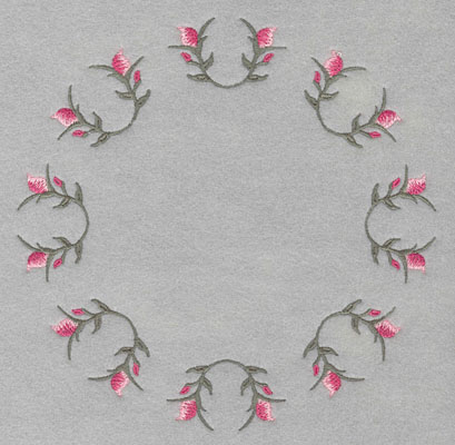 Embroidery Design: Circle of rose buds7.40"w X 7.40"h