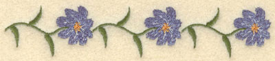 Embroidery Design: Forget Me Not Row Large6.00w X 1.33h