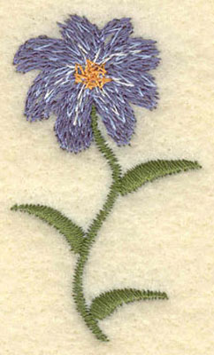 Embroidery Design: Forget Me Not Single Flower Large1.17w X 2.00h