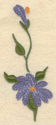 Embroidery Design: Forget Me Not Vertical Large2.02w X 5.01h
