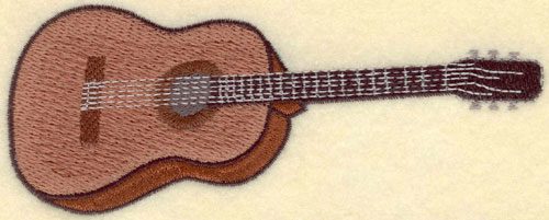 Embroidery Design: Guitar Large5.68w X 2.23h