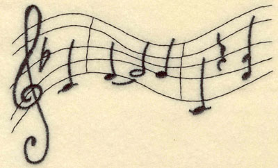 Embroidery Design: Bars of Music Large5.26w X 3.18h