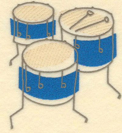 Embroidery Design: Drums Large4.61w X 5.22h