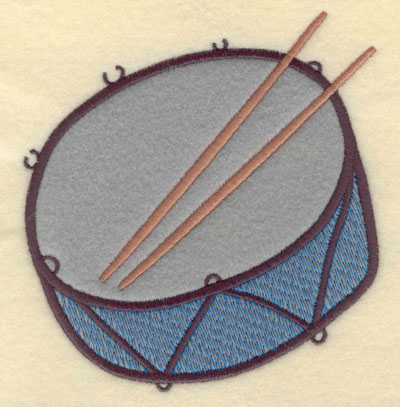 Embroidery Design: Drum Snare Single Applique4.75w X 5.10h