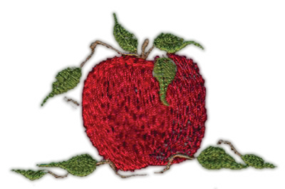 Embroidery Design: Apple 52.98" x 1.97"
